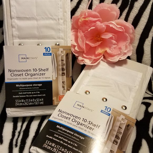 Mainstays 2 Nonwoven 10-Shelf Closet Organizers - Picture 1 of 14